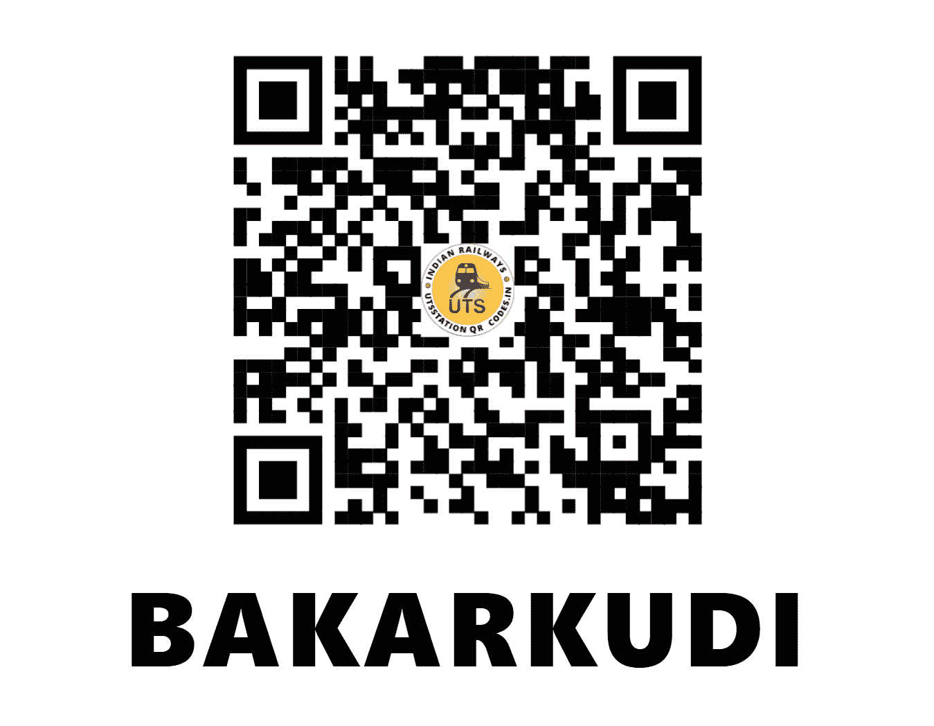 UTS QR Code for BAKARKUDI - BKKI - SE (JHARKHAND)
