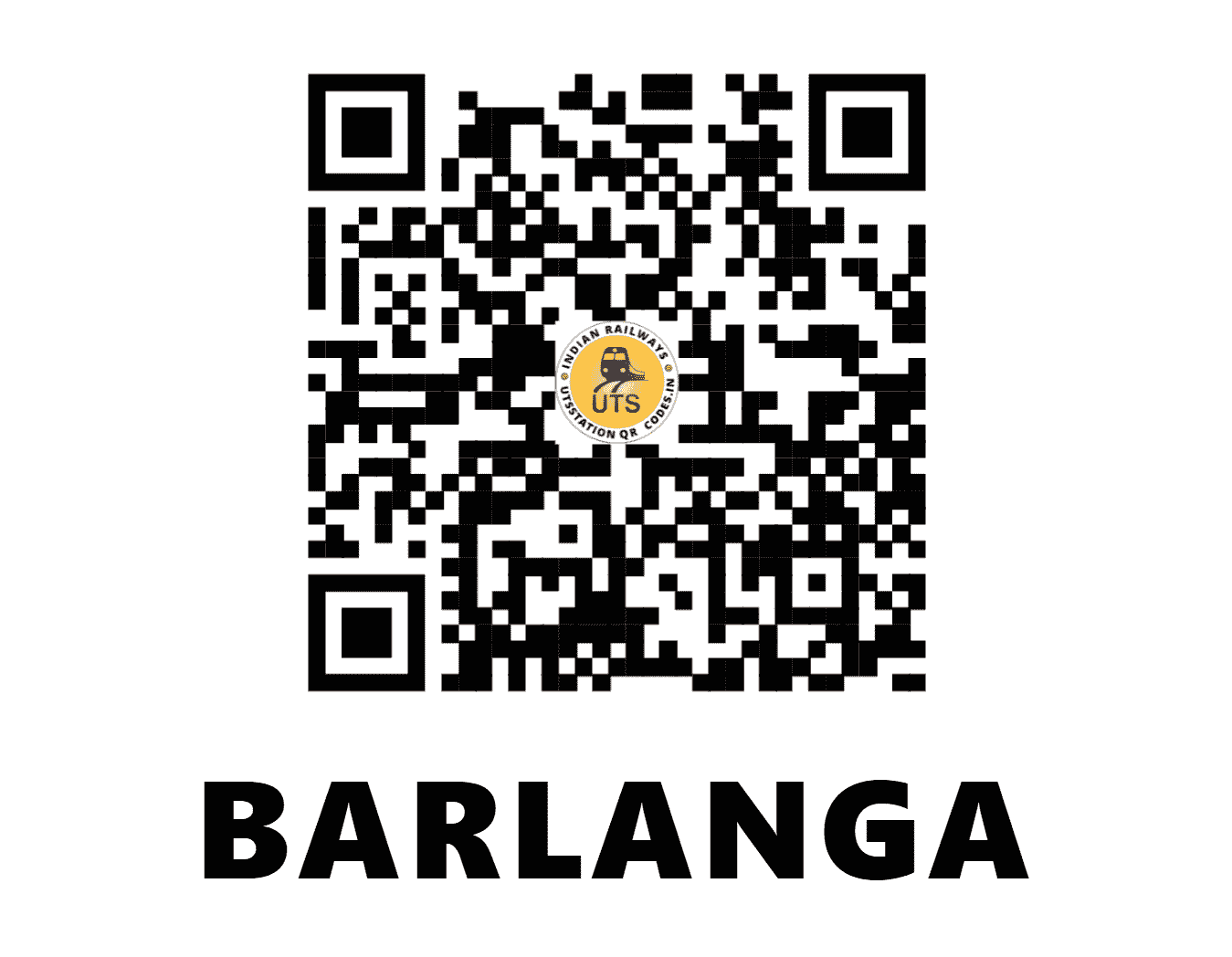 UTS QR Code for BARLANGA - BLNG - SE (JHARKHAND)