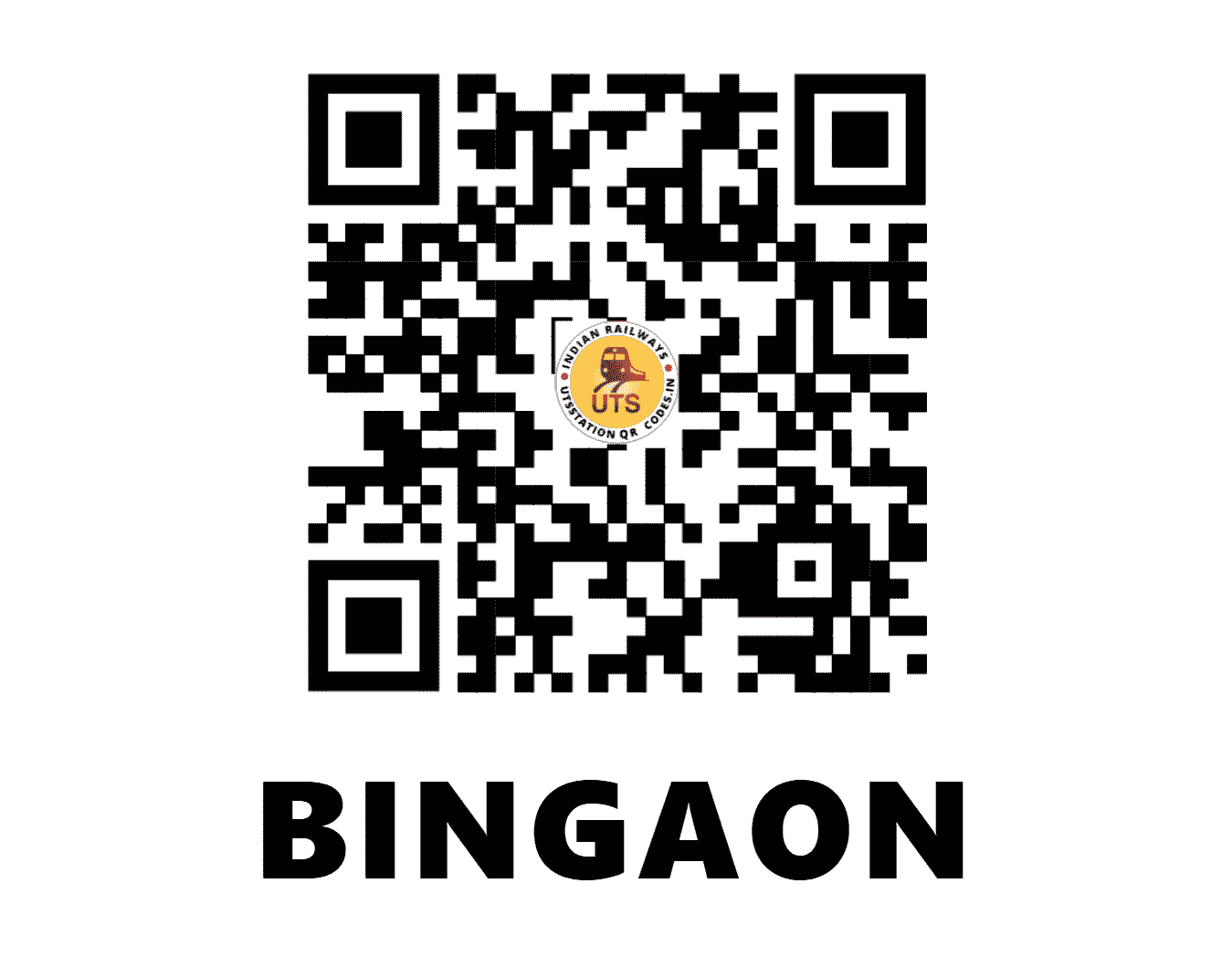 UTS QR Code for BINGAON - BNGO - SE (JHARKHAND)