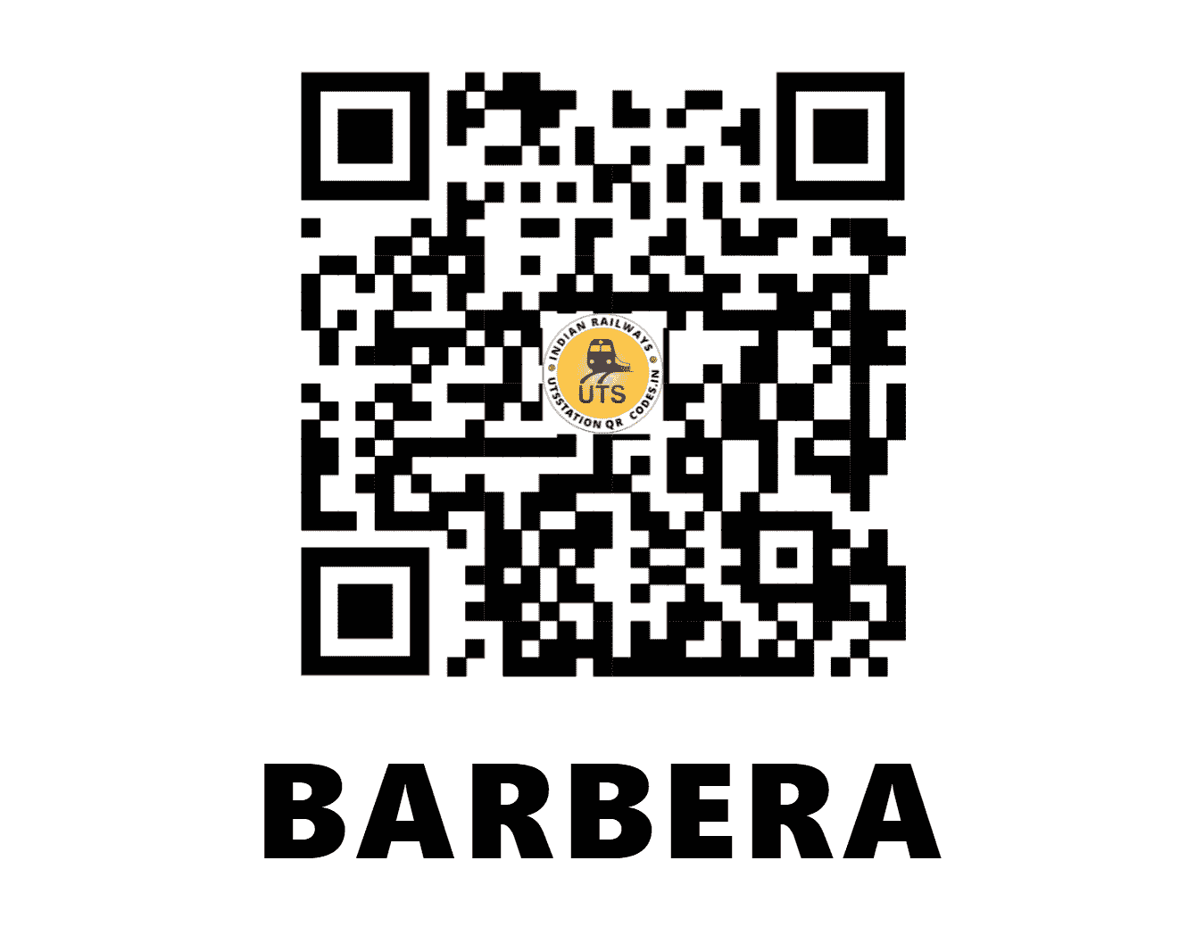 UTS QR Code for BARBERA - BRBR - SE (JHARKHAND)