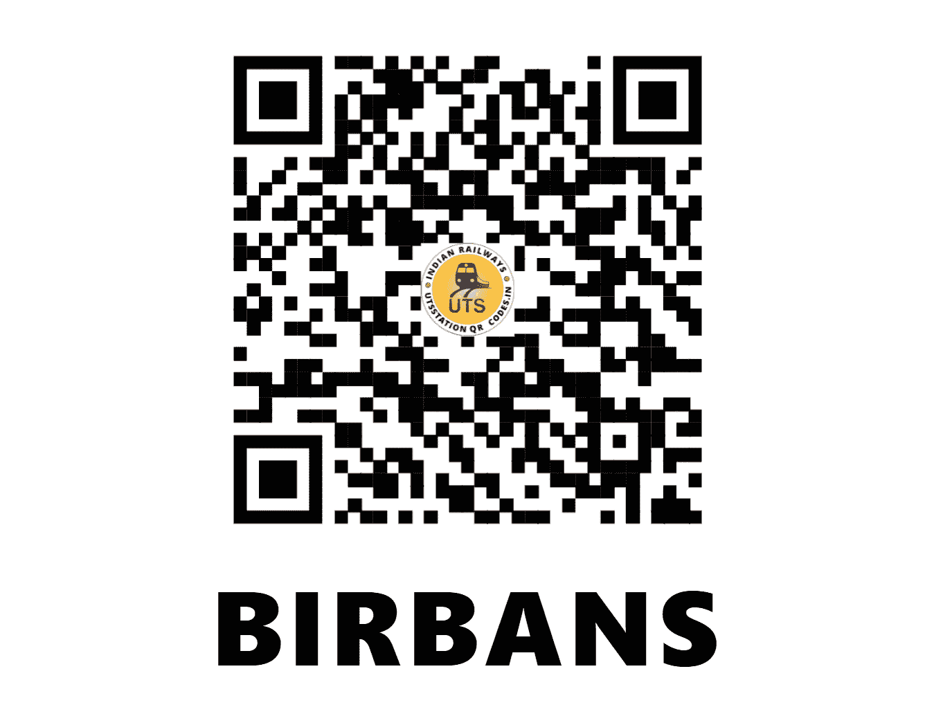 UTS QR Code for BIRBANS - BRBS - SE (JHARKHAND)