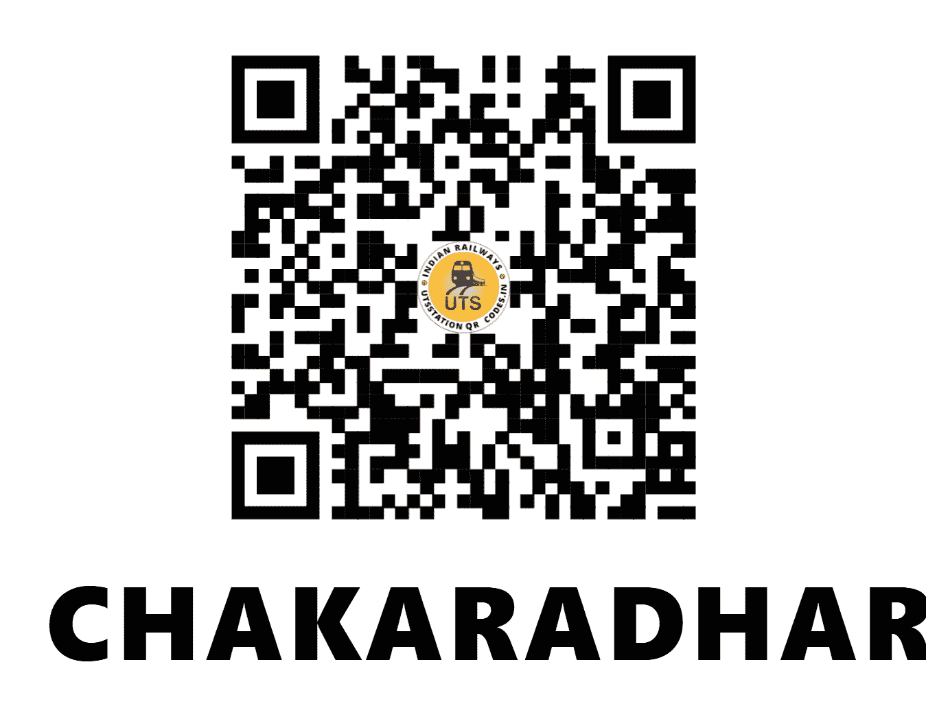 UTS QR Code for CHAKARADHARPUR - CKP - SE (JHARKHAND)