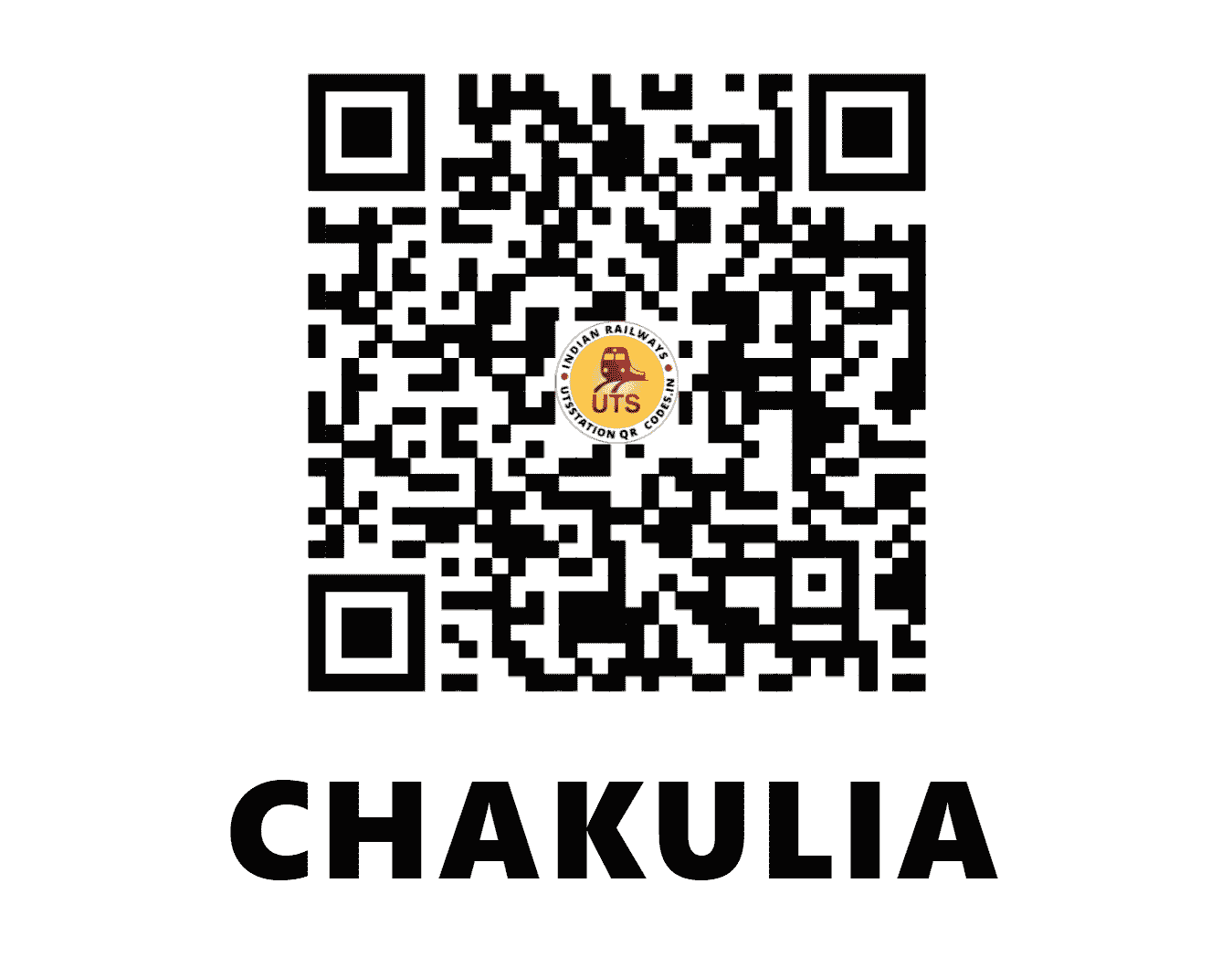 UTS QR Code for CHAKULIA - CKU - SE (JHARKHAND)