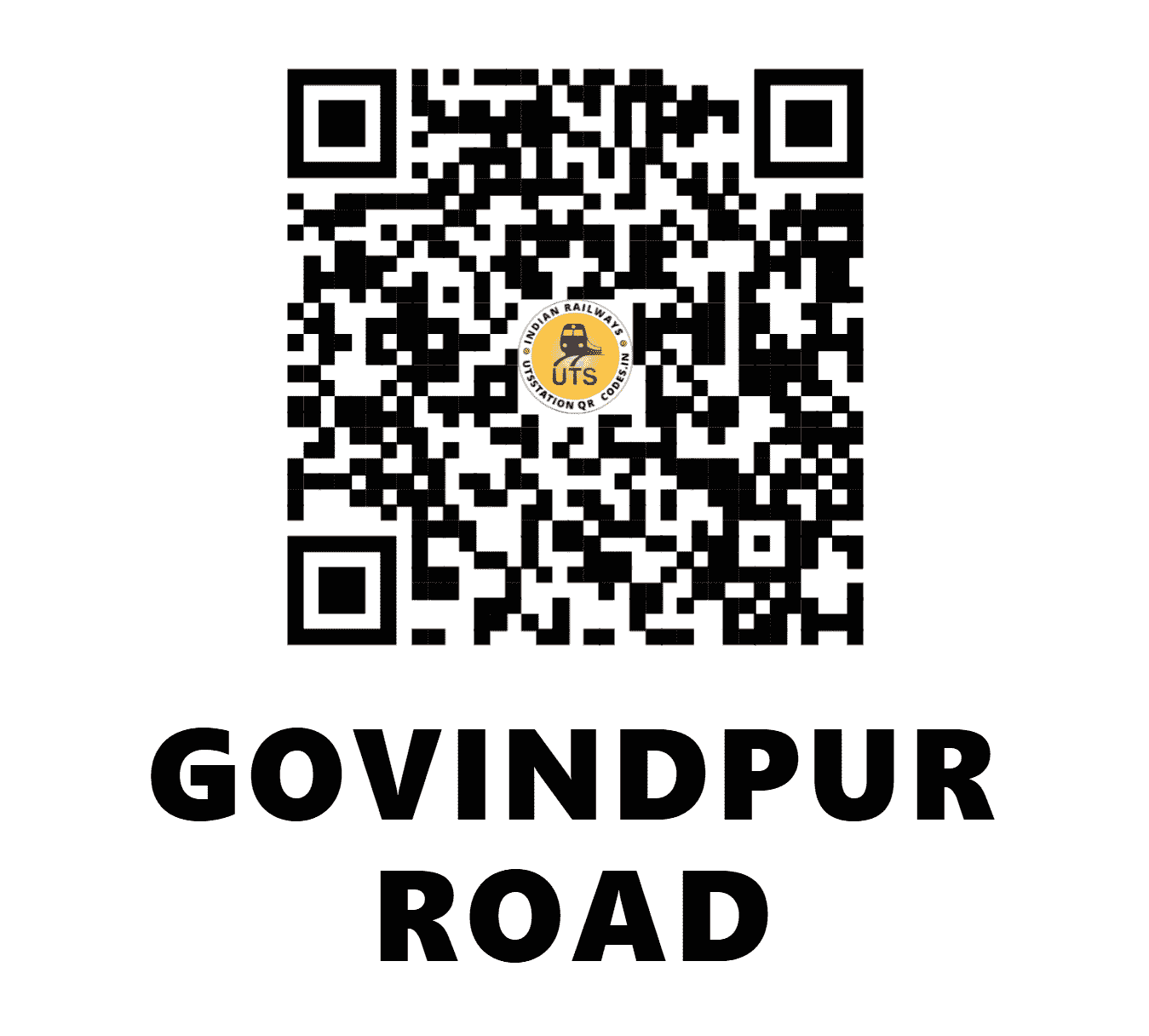 UTS QR Code for GOVINDPUR ROAD - GBX - SE (JHARKHAND)