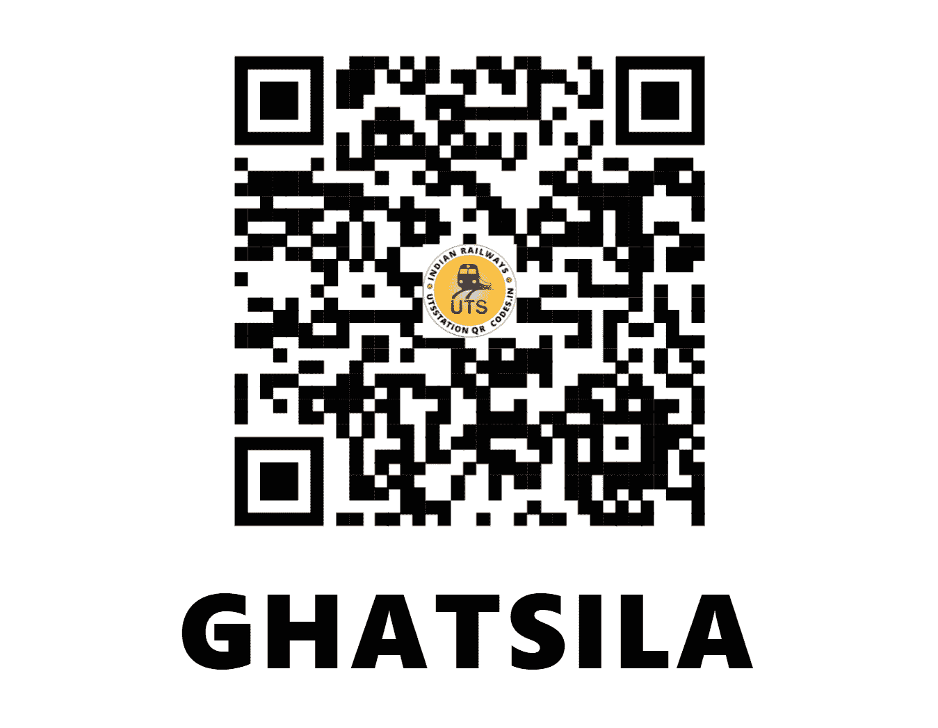 UTS QR Code for GHATSILA - GTS - SE (JHARKHAND)
