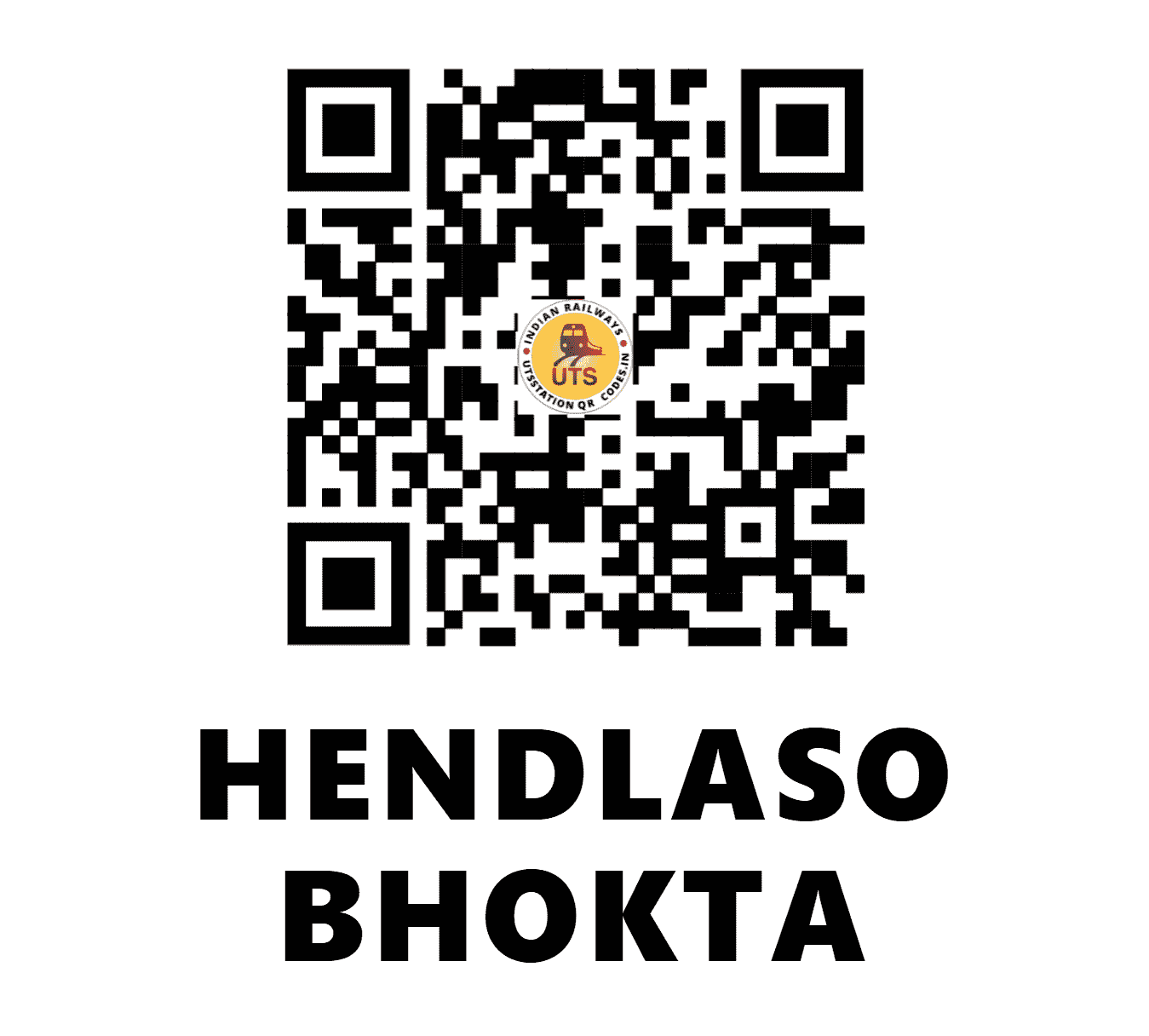 UTS QR Code for HENDLASO BHOKTA - HBB - SE (JHARKHAND)