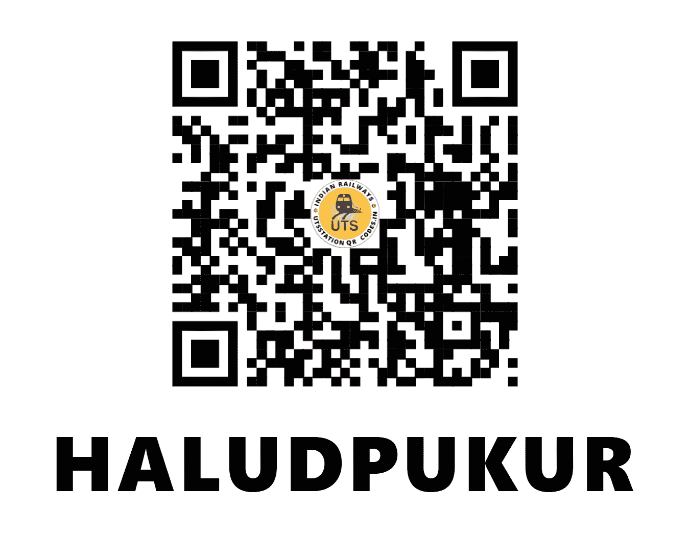 UTS QR Code for HALUDPUKUR - HLD - SE (JHARKHAND)