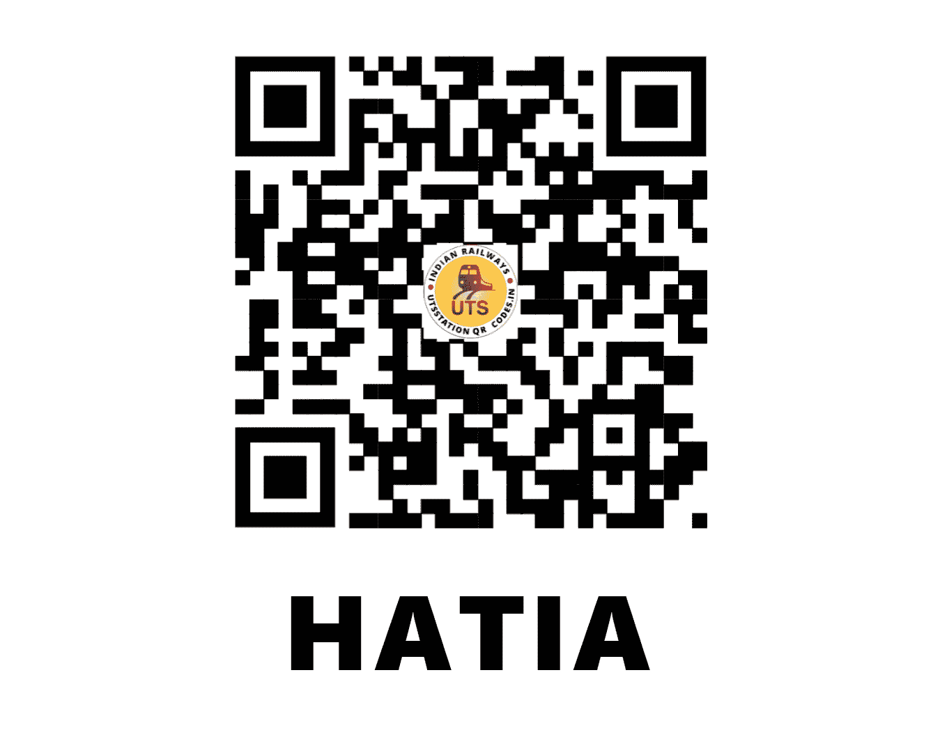 UTS QR Code for HATIA - HTE - SE (JHARKHAND)