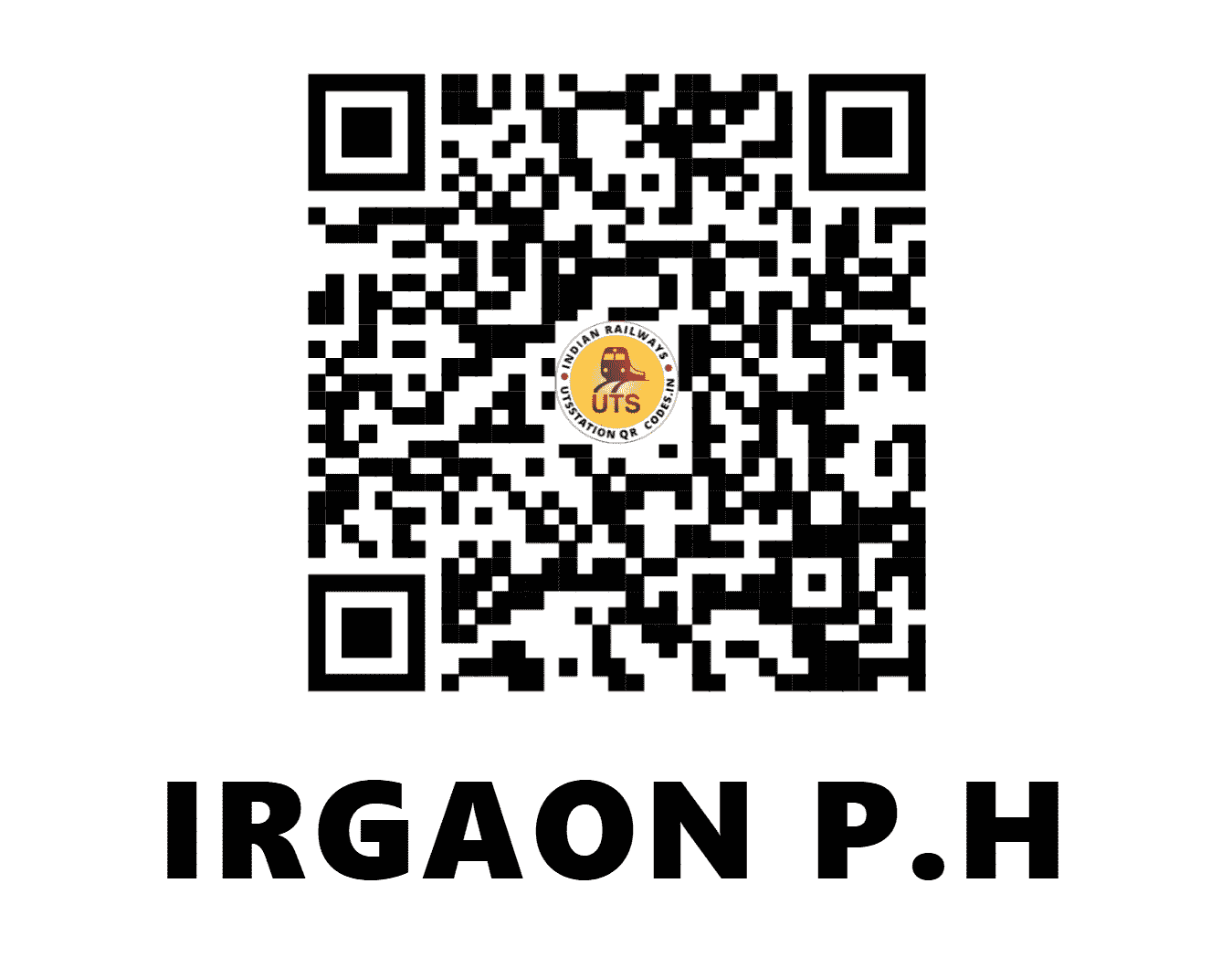 UTS QR Code for IRGAON P.H - IRN - SE (JHARKHAND)