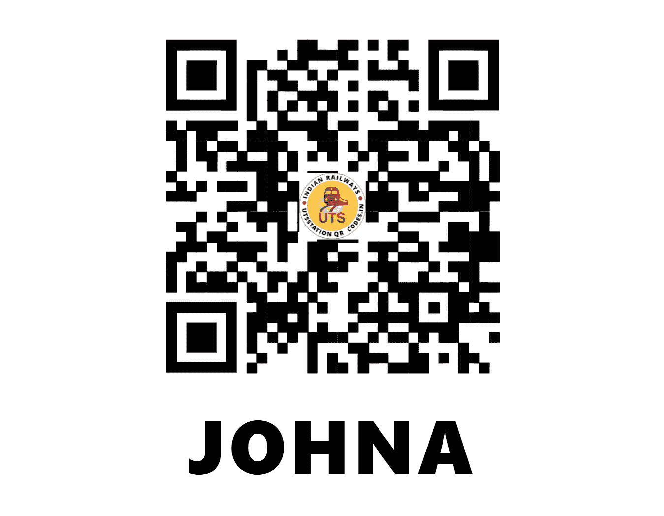 UTS QR Code for JOHNA - JON - SE (JHARKHAND)