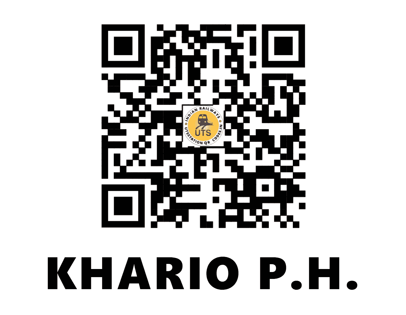 UTS QR Code for KHARIO P.H. - KARO - SE (JHARKHAND)