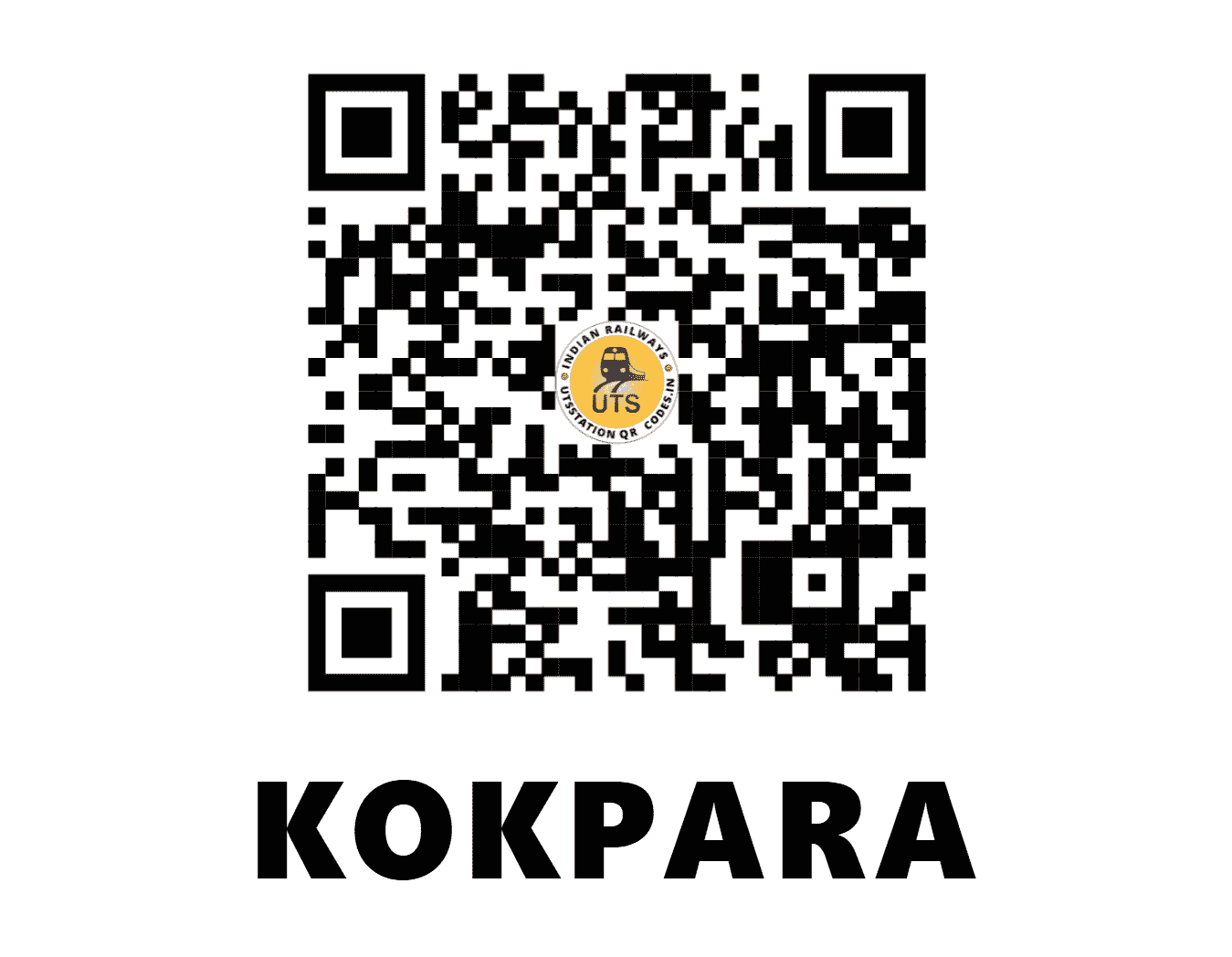 UTS QR Code for KOKPARA - KKPR - SE (JHARKHAND)