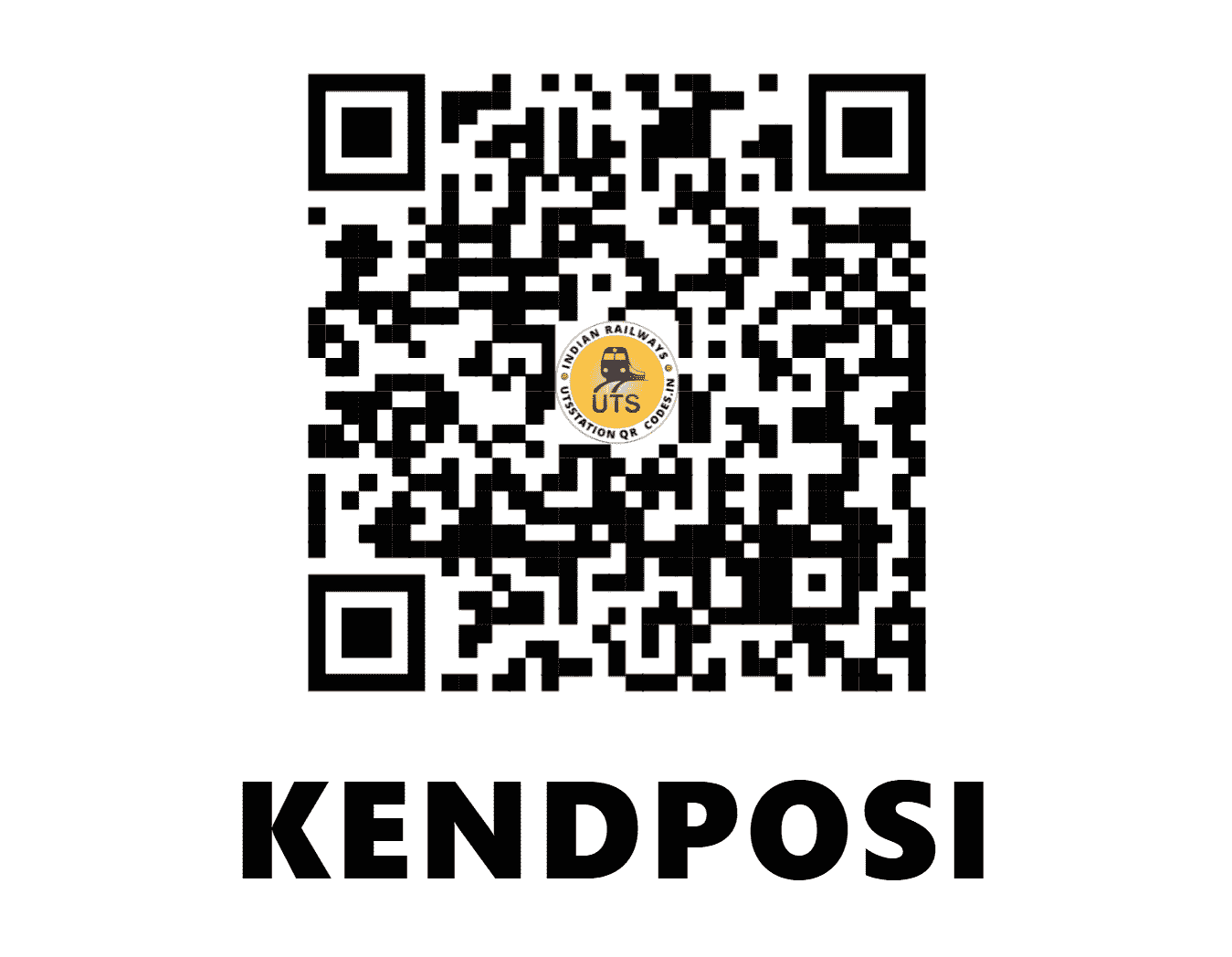 UTS QR Code for KENDPOSI - KNPS - SE (JHARKHAND)