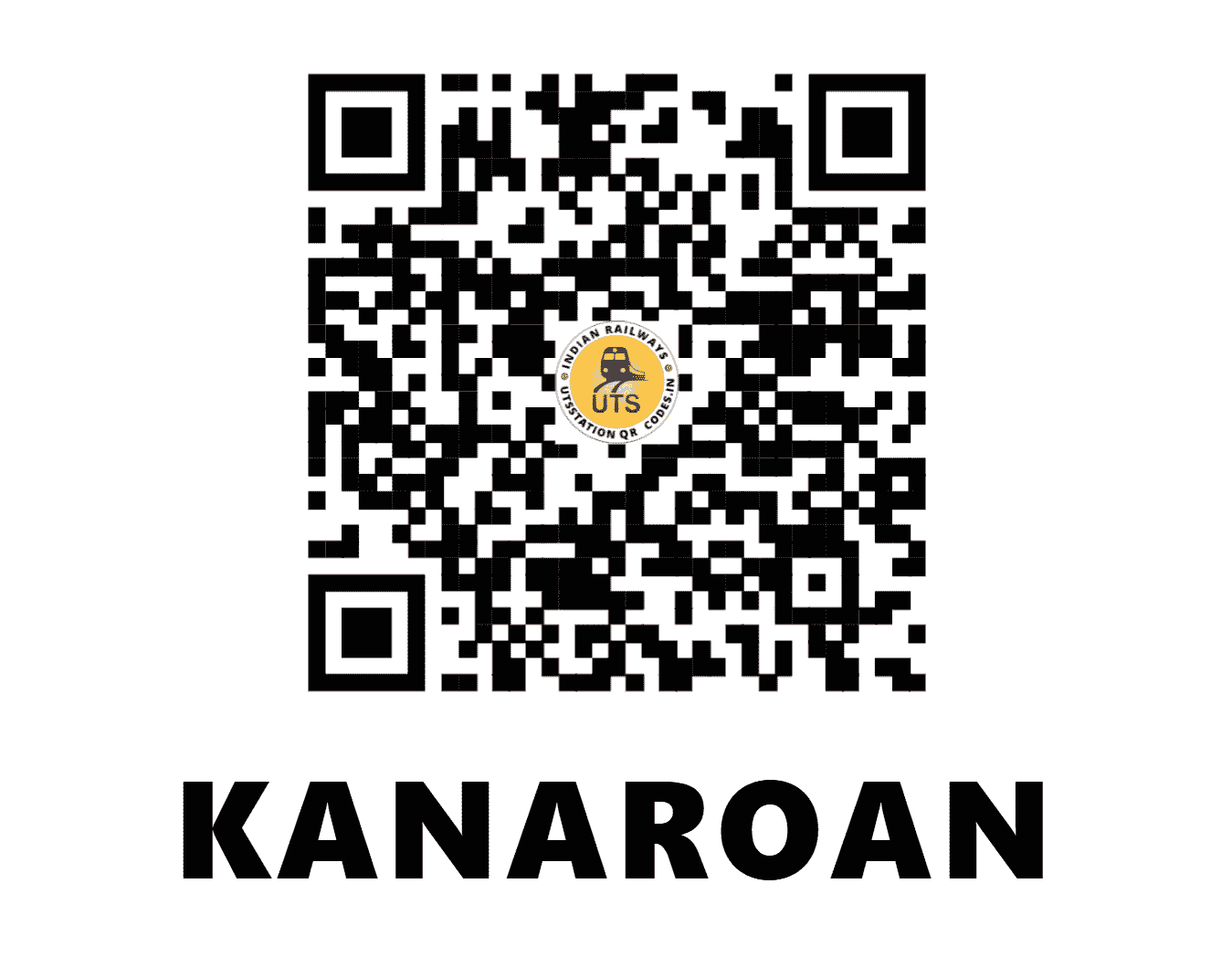 UTS QR Code for KANAROAN - KNRN - SE (JHARKHAND)