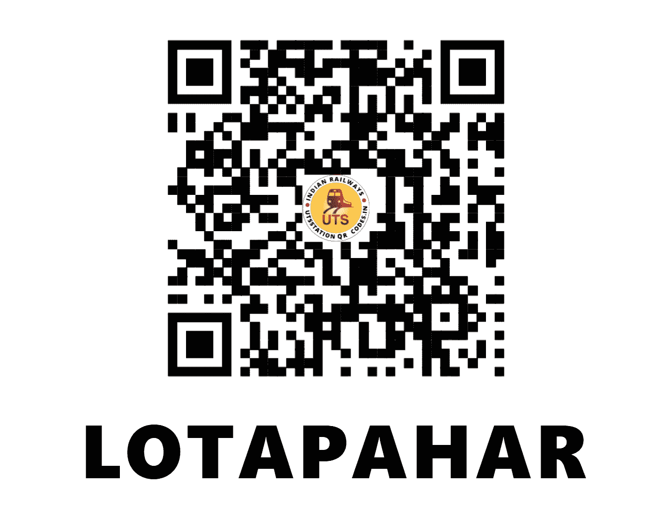 UTS QR Code for LOTAPAHAR - LPH - SE (JHARKHAND)