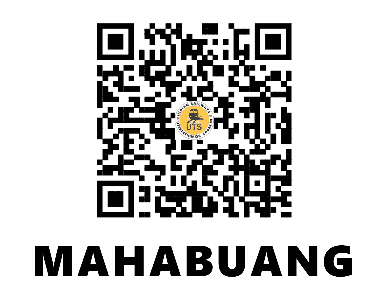 UTS QR Code for MAHABUANG - MCZ - SE (JHARKHAND)