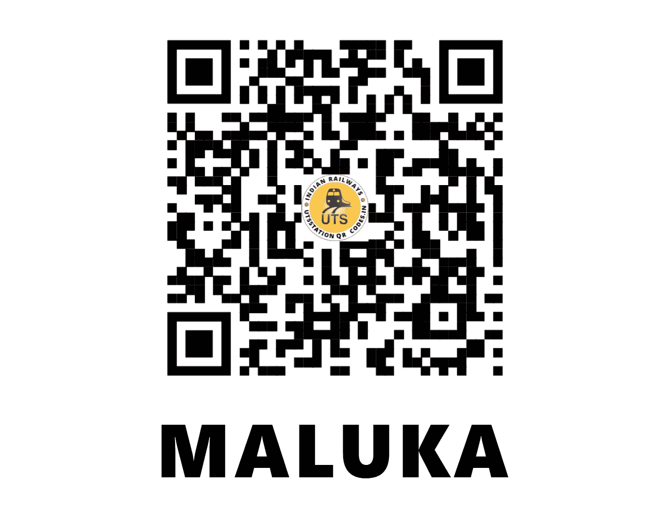 UTS QR Code for MALUKA - MLKA - SE (JHARKHAND)