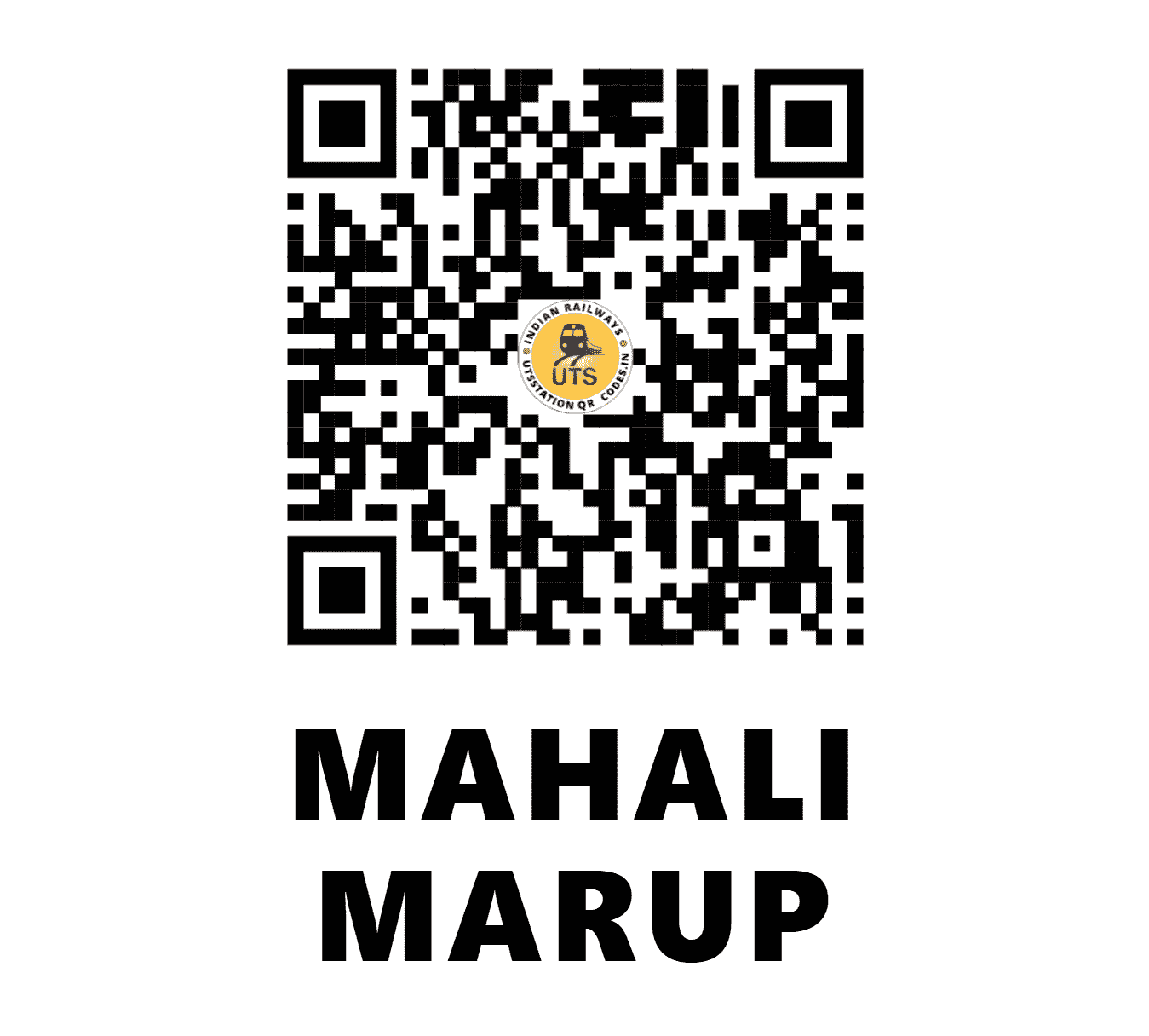 UTS QR Code for MAHALI MARUP - MMV - SE (JHARKHAND)