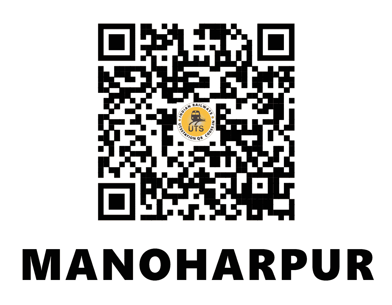 UTS QR Code for MANOHARPUR - MOU - SE (JHARKHAND)