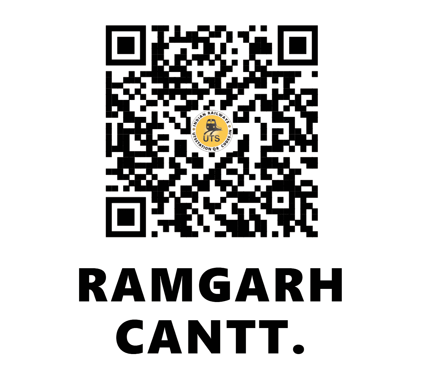 UTS QR Code for RAMGARH CANTT. - RMT - SE (JHARKHAND)