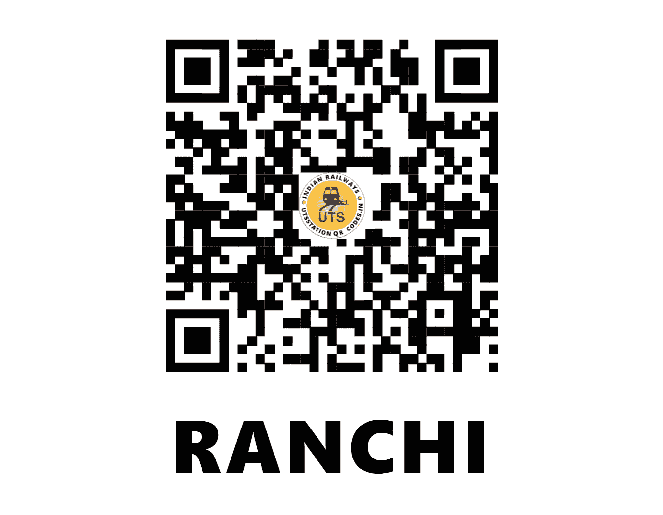 UTS QR Code for RANCHI - RNC - SE (JHARKHAND)