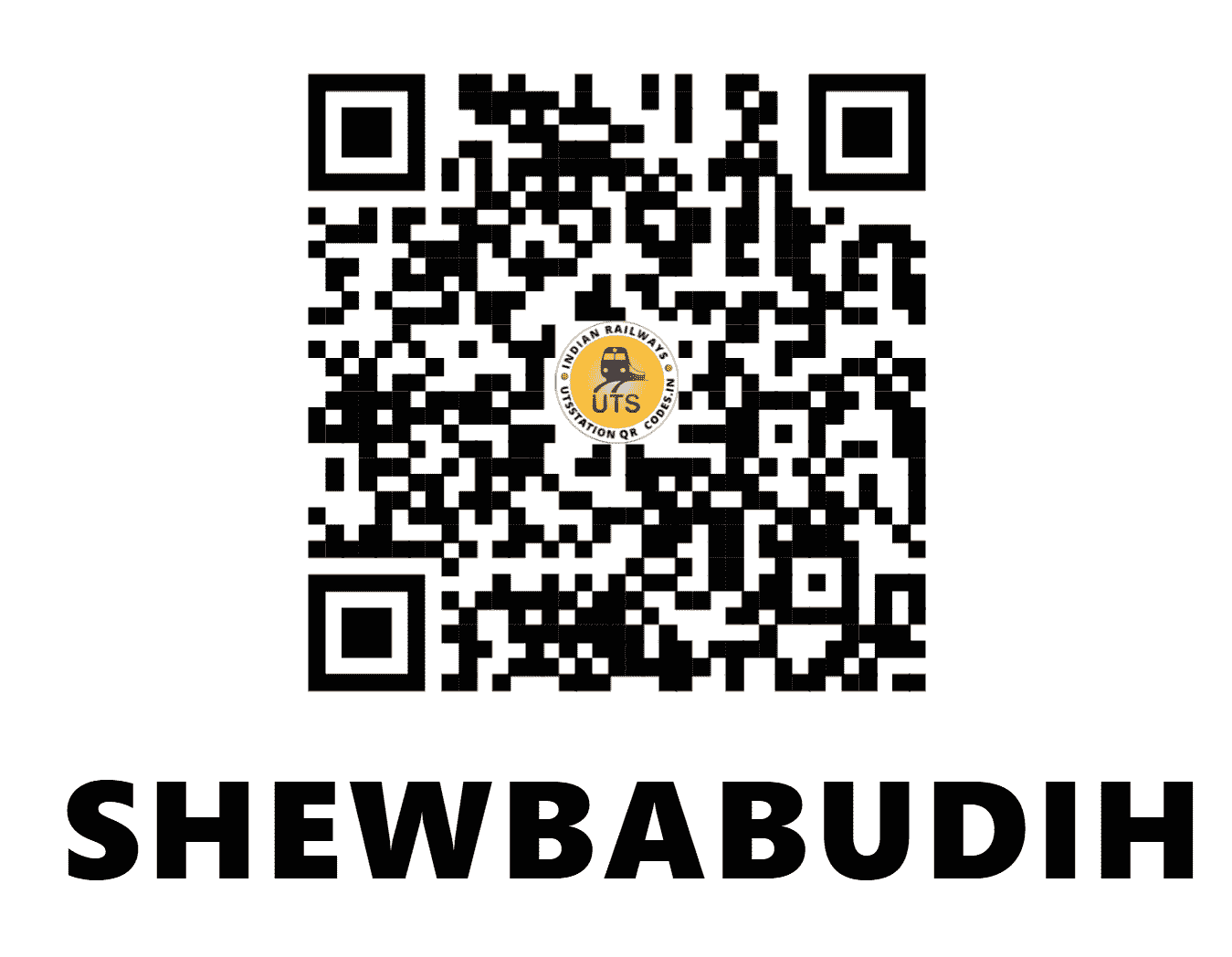 UTS QR Code for SHEWBABUDIH - SBW - SE (JHARKHAND)