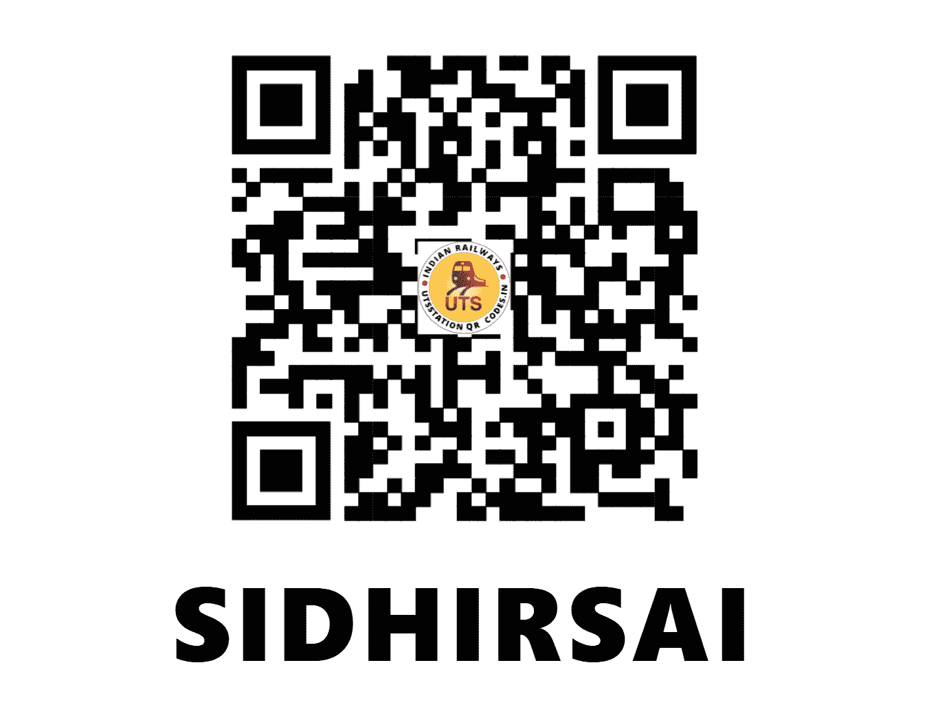 UTS QR Code for SIDHIRSAI - SDHS - SE (JHARKHAND)