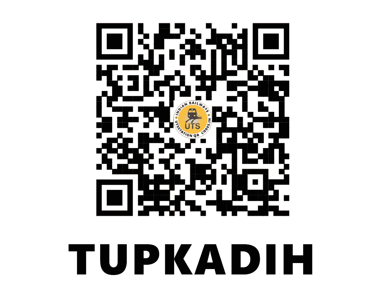 UTS QR Code for TUPKADIH - TKB - SE (JHARKHAND)
