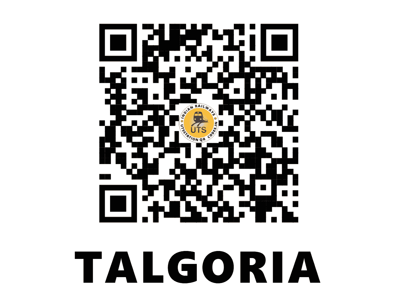 UTS QR Code for TALGORIA - TLE - SE (JHARKHAND)