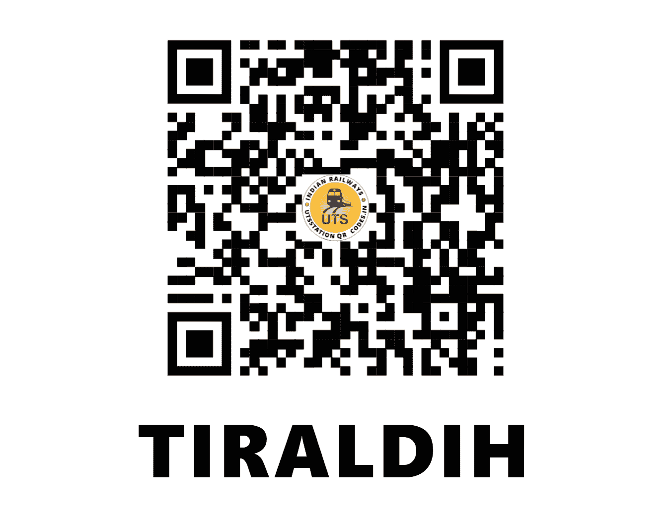 UTS QR Code for TIRALDIH - TUL - SE (JHARKHAND)
