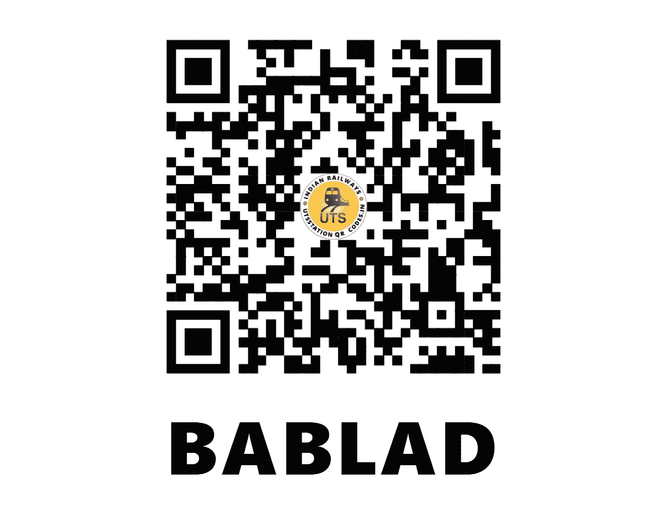 UTS QR Code for BABLAD - BBD - CR (KARNATAKA)