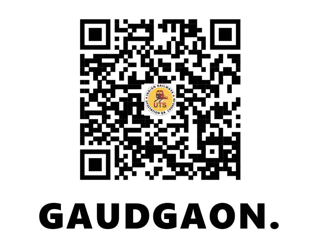 UTS QR Code for GAUDGAON. - GDGN - CR (KARNATAKA)