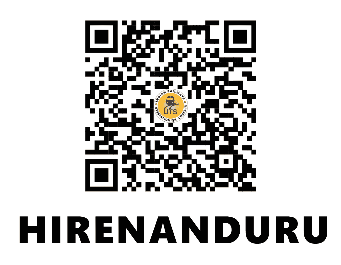 UTS QR Code for HIRENANDURU - HQR - CR (KARNATAKA)