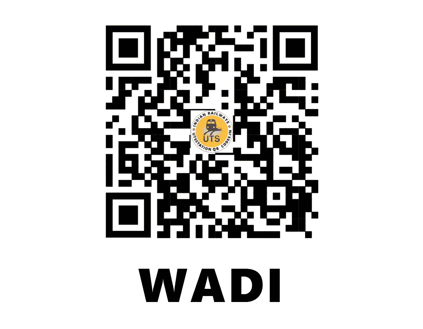 UTS QR Code for WADI - WADI - CR (KARNATAKA)