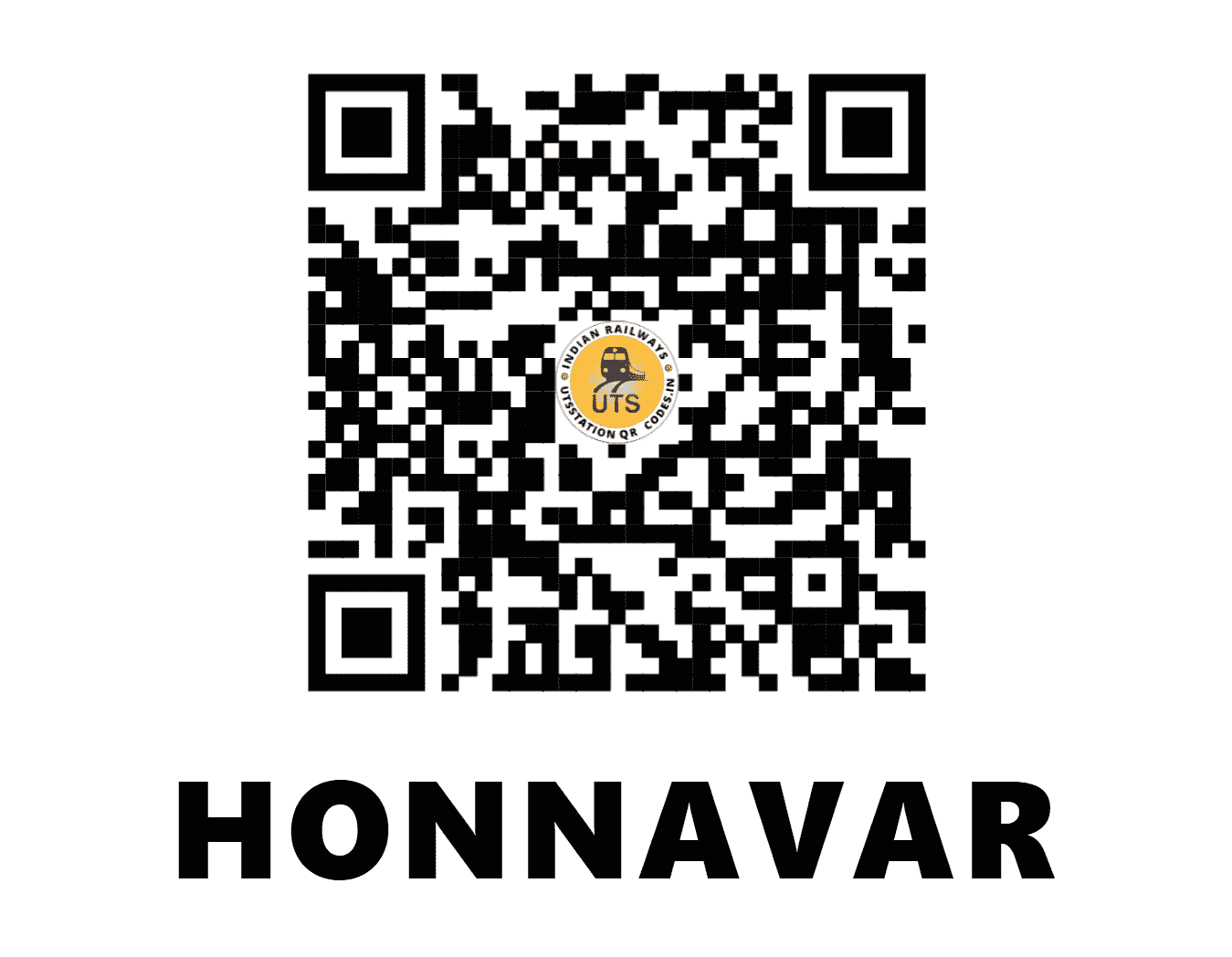 UTS QR Code for HONNAVAR - HNA - KR (KARNATAKA)