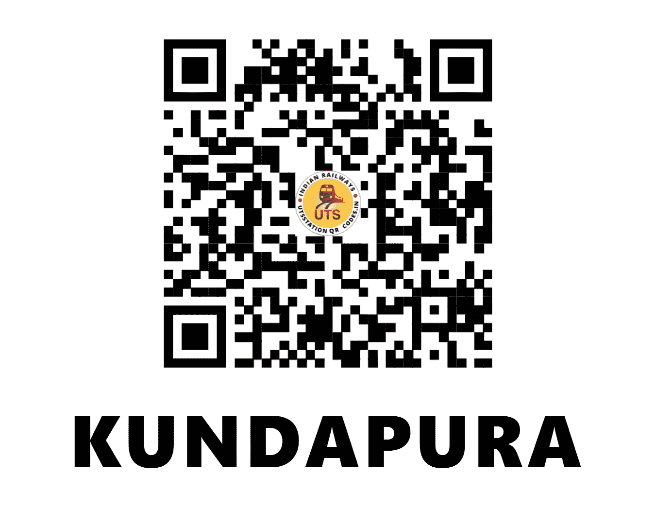 UTS QR Code for KUNDAPURA - KUDA - KR (KARNATAKA)