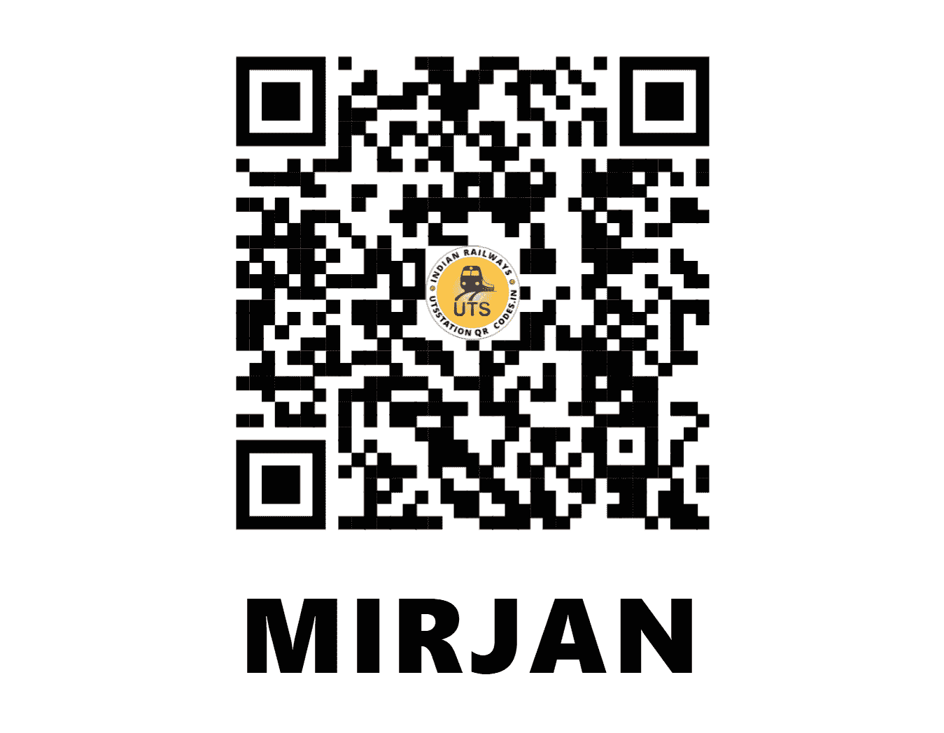 UTS QR Code for MIRJAN - MRJN - KR (KARNATAKA)