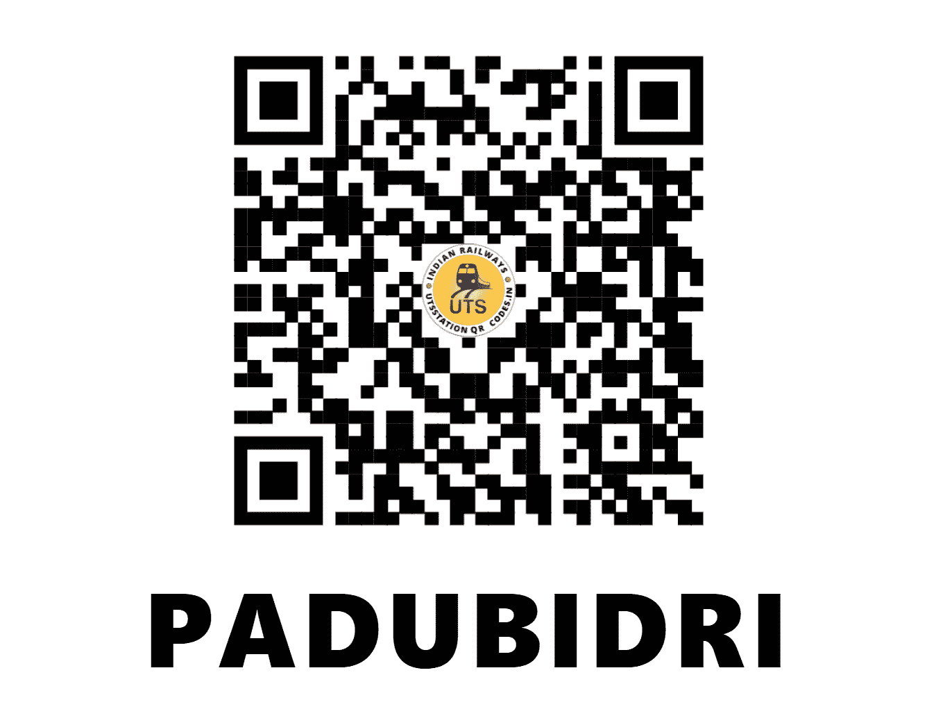 UTS QR Code for PADUBIDRI - PDD - KR (KARNATAKA)
