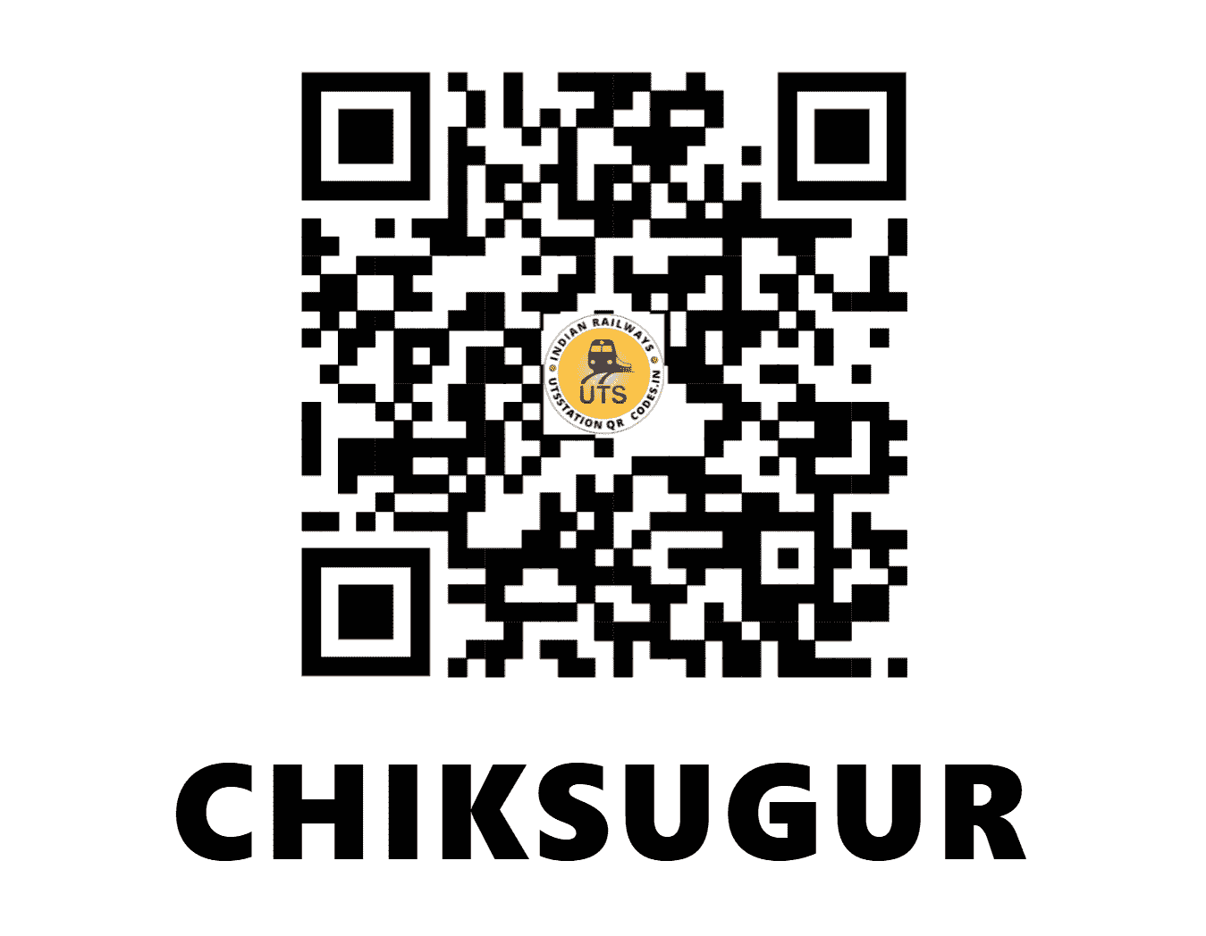 UTS QR Code for CHIKSUGUR - CK - SC (KARNATAKA)