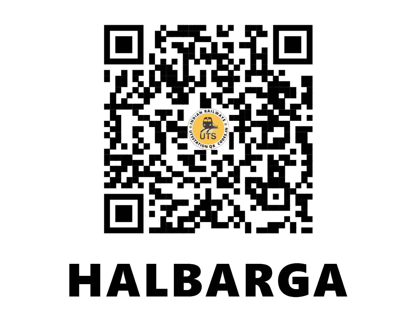 UTS QR Code for HALBARGA - HBU - SC (KARNATAKA)
