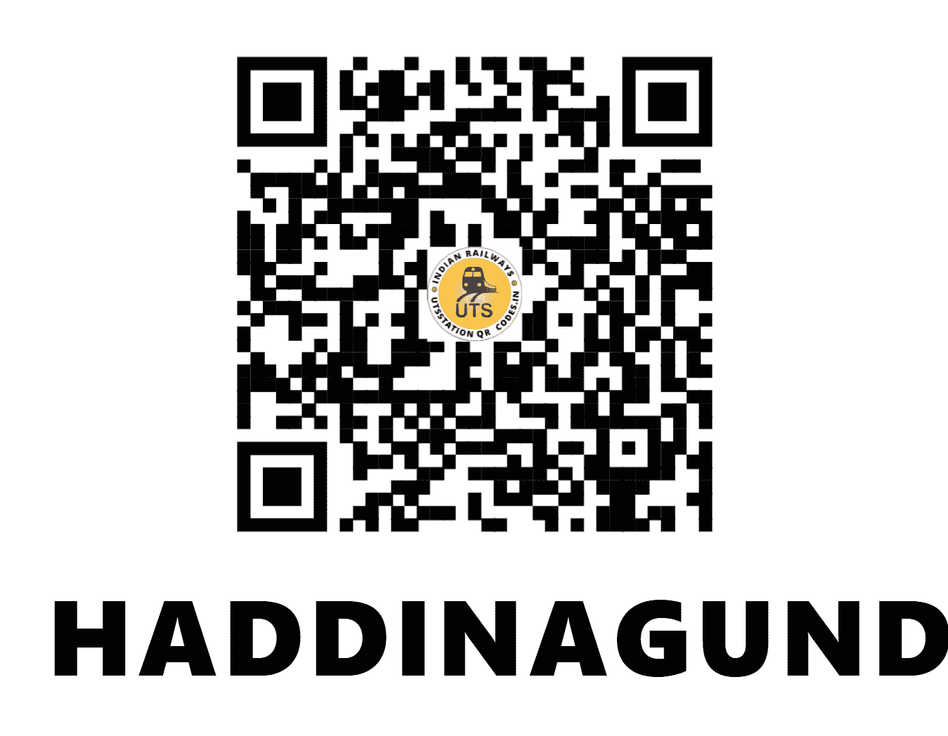 UTS QR Code for HADDINAGUNDU - HDD - SC (KARNATAKA)