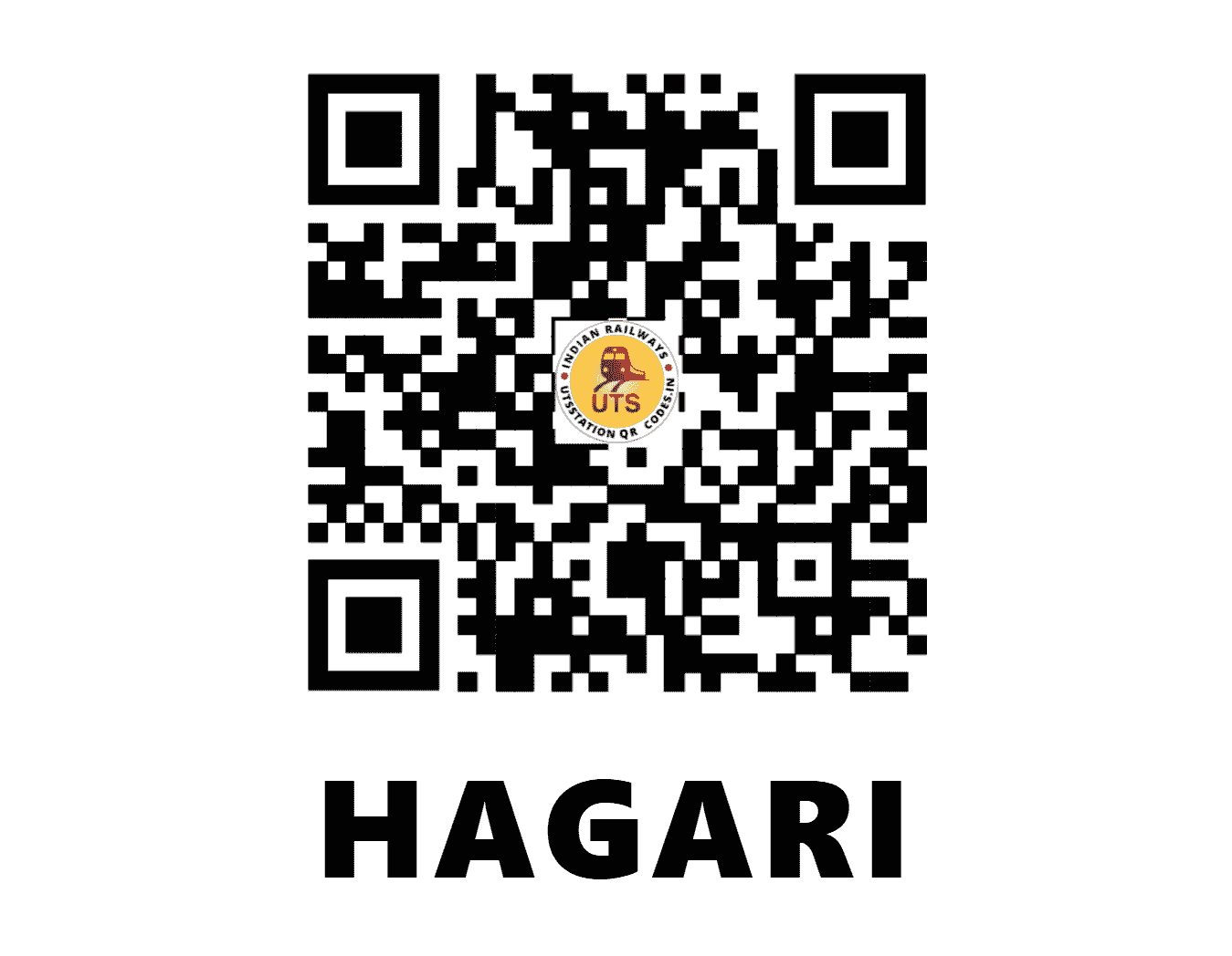 UTS QR Code for HAGARI - HGI - SC (KARNATAKA)