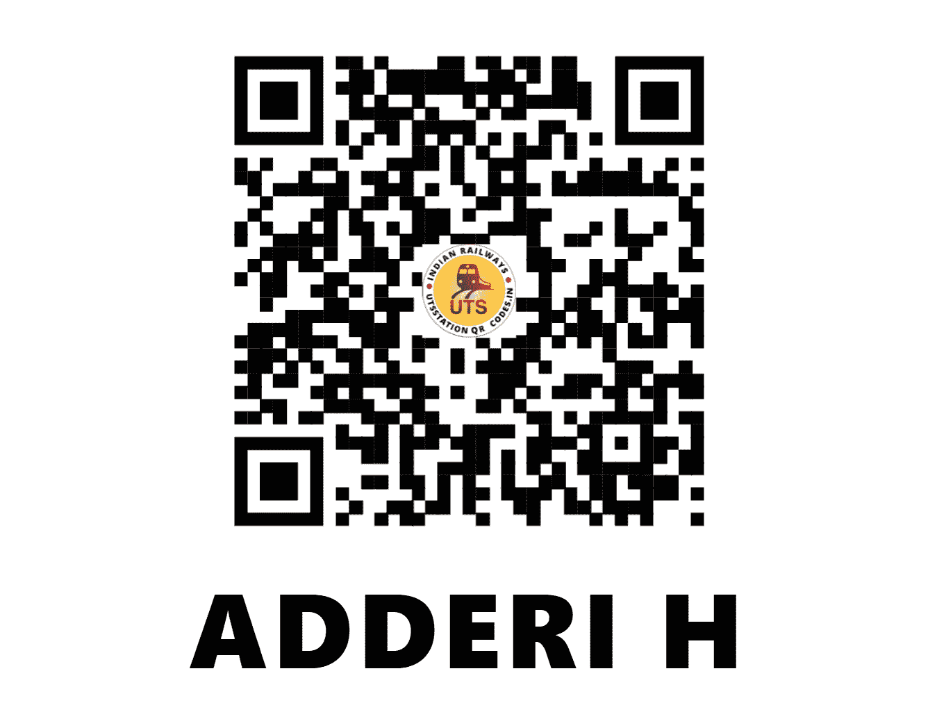 UTS QR Code for ADDERI H - AEX - SW (KARNATAKA)
