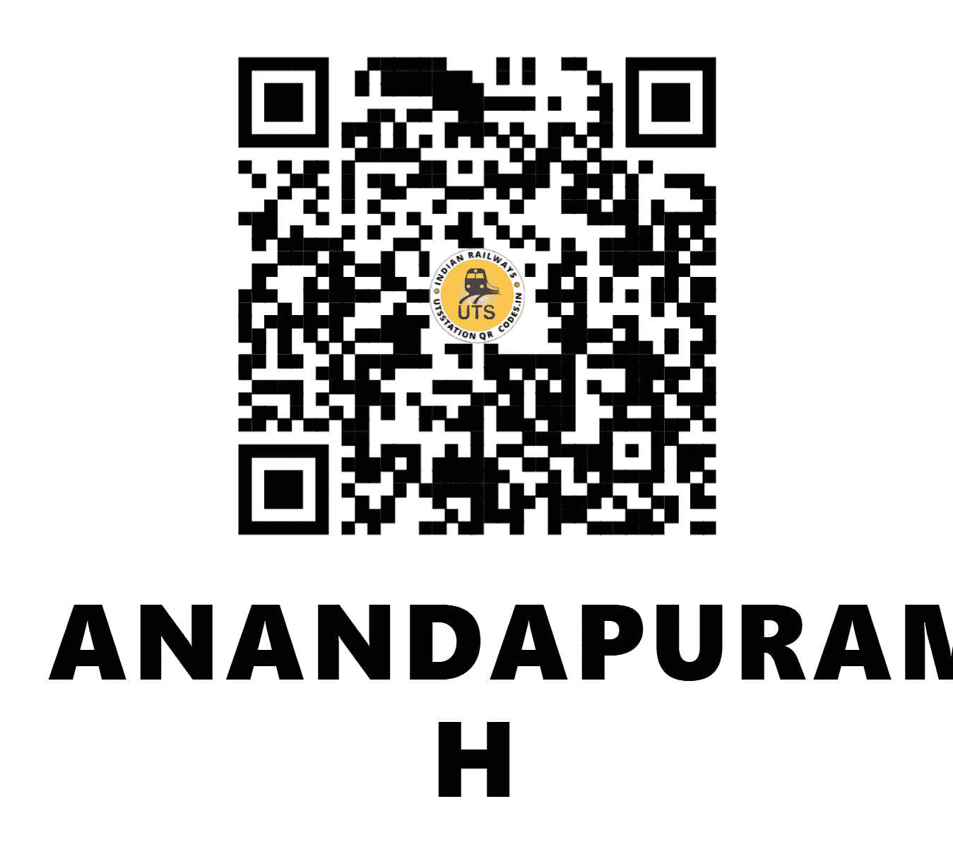 UTS QR Code for ANANDAPURAM H - ANF - SW (KARNATAKA)