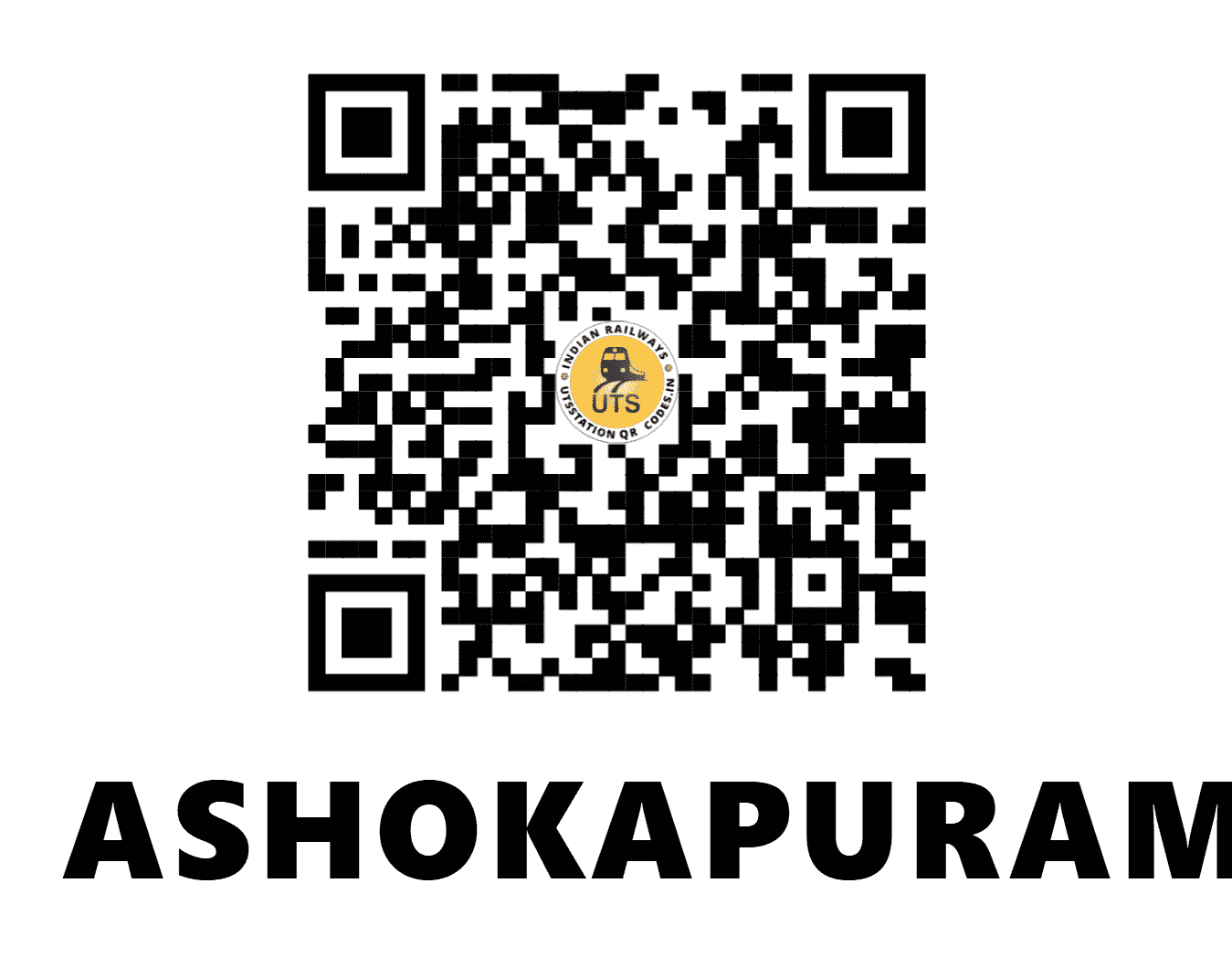 UTS QR Code for ASHOKAPURAM - AP - SW (KARNATAKA)