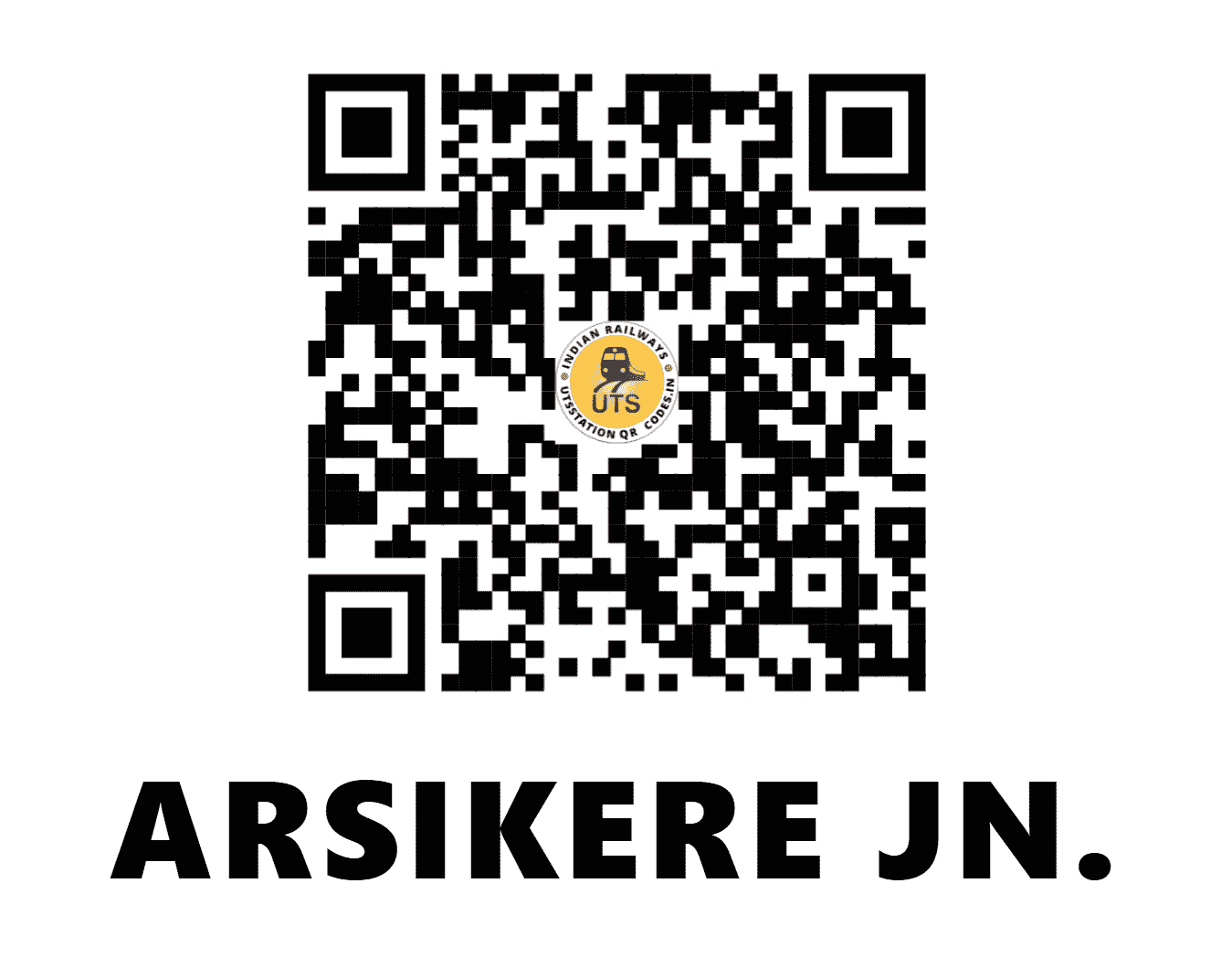 UTS QR Code for ARSIKERE JN. - ASK - SW (KARNATAKA)