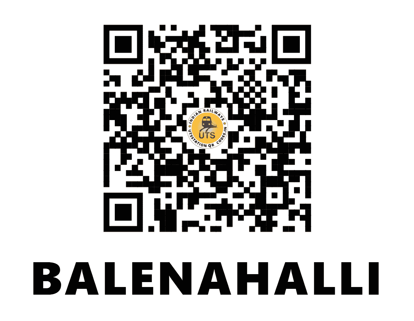 UTS QR Code for BALENAHALLI - BAHI - SW (KARNATAKA)