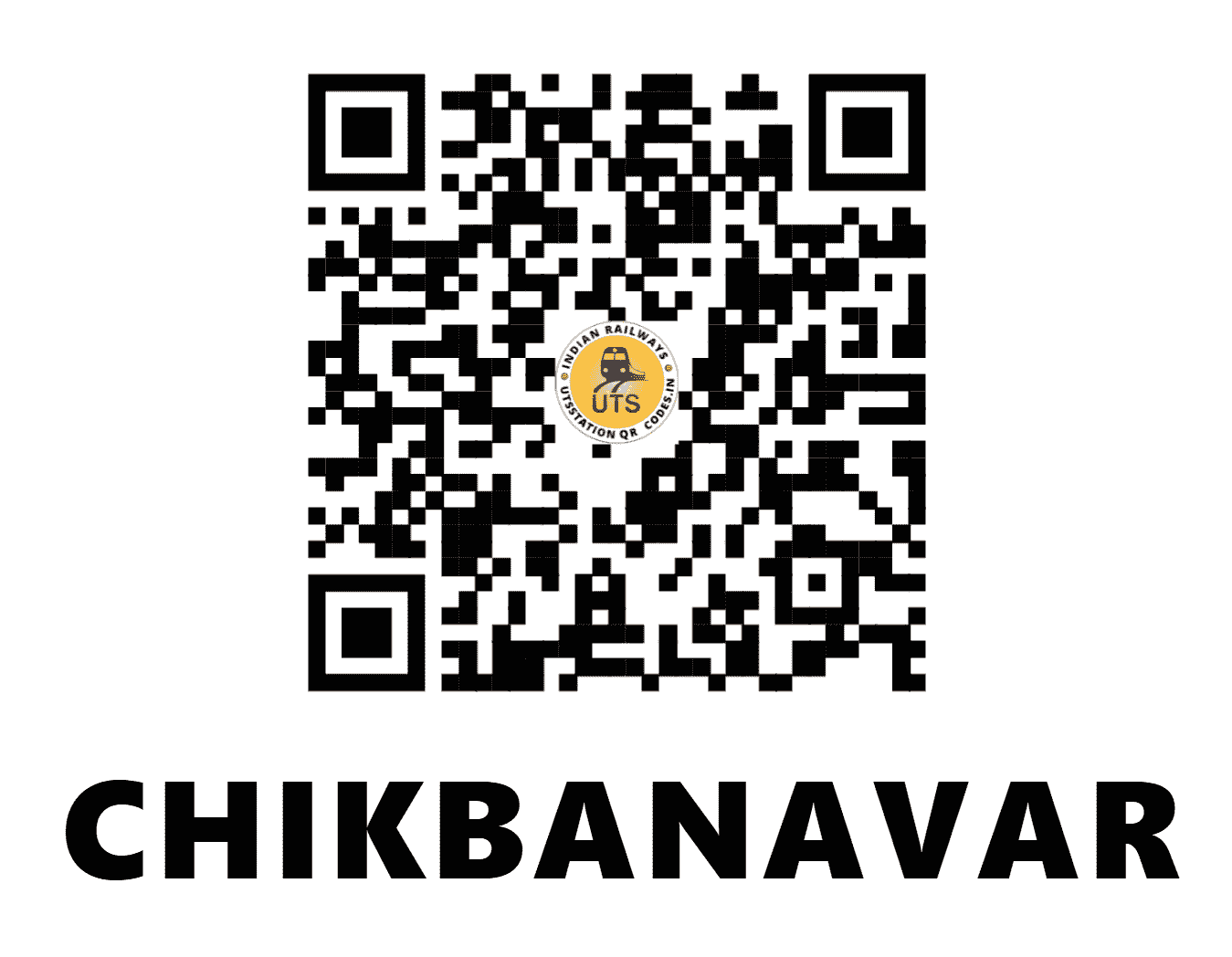 UTS QR Code for CHIKBANAVAR - BAW - SW (KARNATAKA)