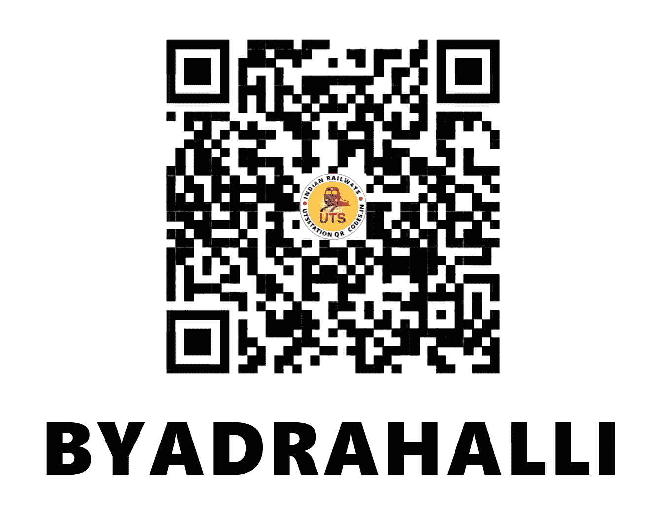 UTS QR Code for BYADRAHALLI - BDRL - SW (KARNATAKA)