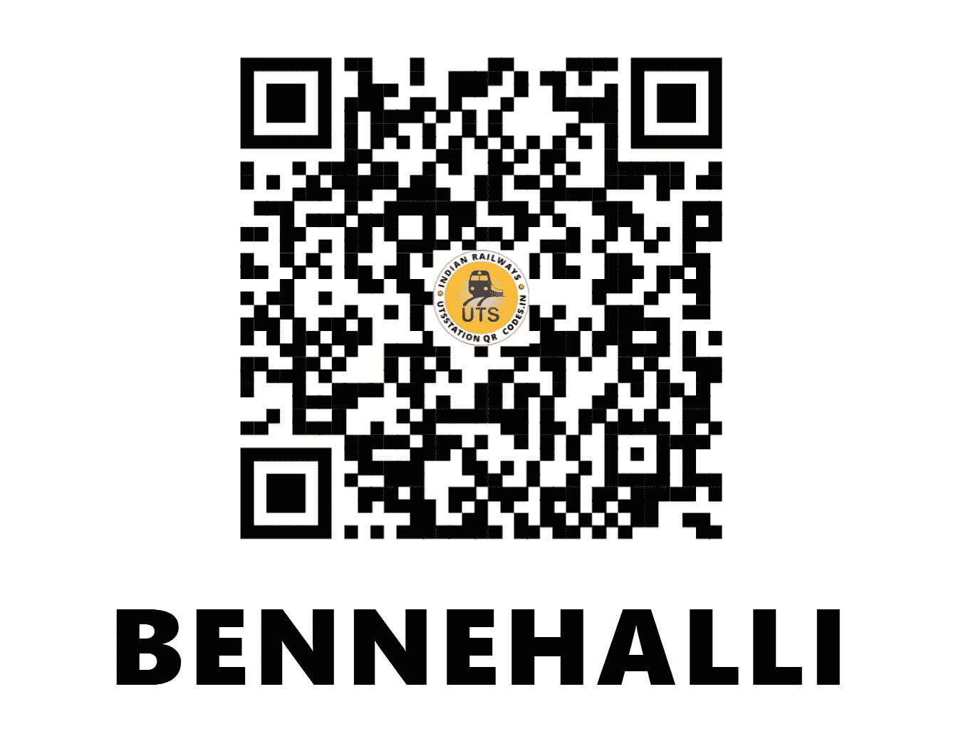 UTS QR Code for BENNEHALLI - BEHI - SW (KARNATAKA)